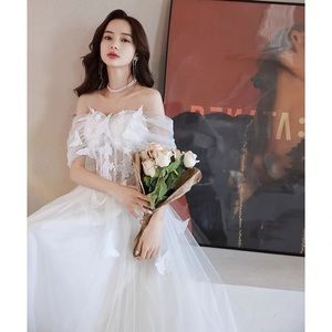 Brand New Off-Shoulder Wedding Dress with Tag